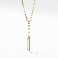 Barrels Y Necklace with Diamonds in 18K Gold