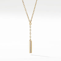 Barrels Y Necklace with Diamonds in 18K Gold