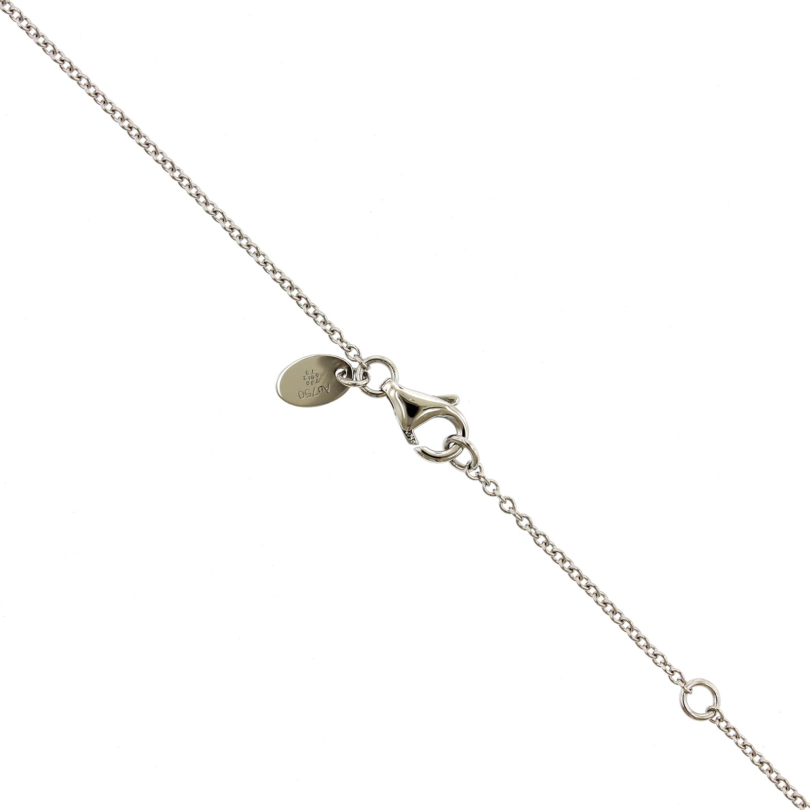 18K White Gold Diamond Line Necklace