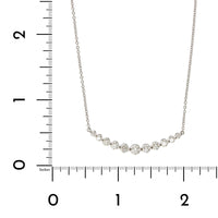 18K White Gold Diamond Line Necklace