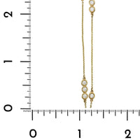 14K Yellow Gold Diamond Bezel Necklace