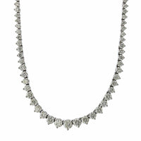 18K White Gold Graduated Diamond Tennis Necklace