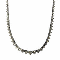 18K White Gold Graduated Diamond Tennis Necklace