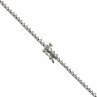 18K White Gold Graduated Diamond Tennis Necklace