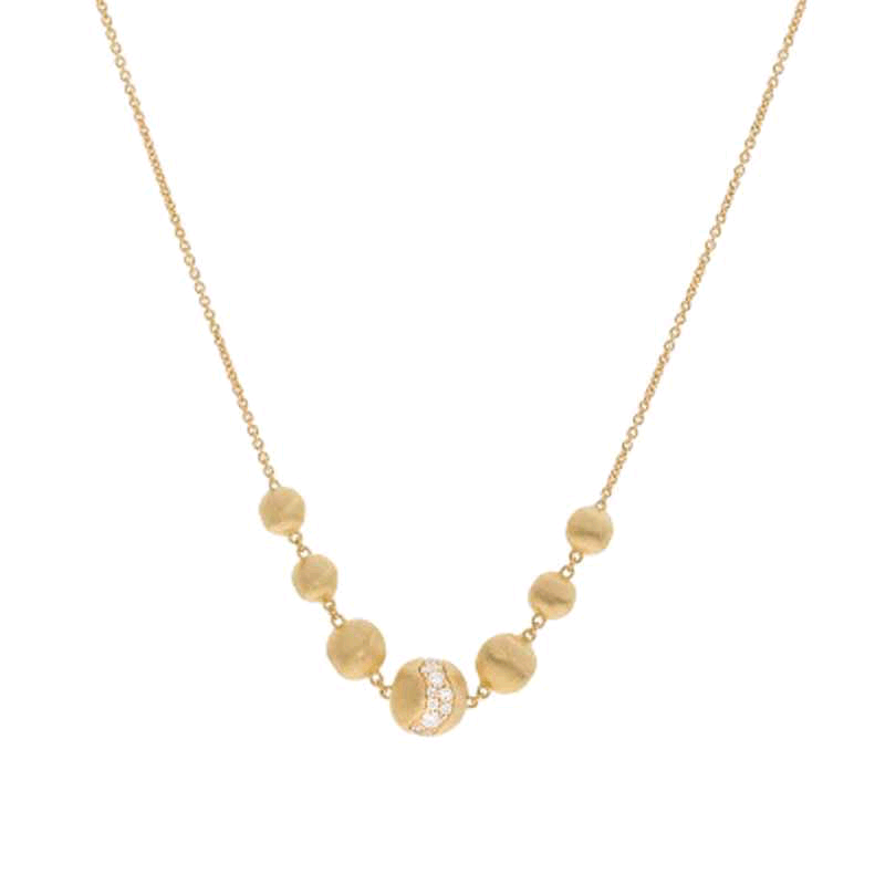 Africa 18K Yellow Gold Diamond Necklace
