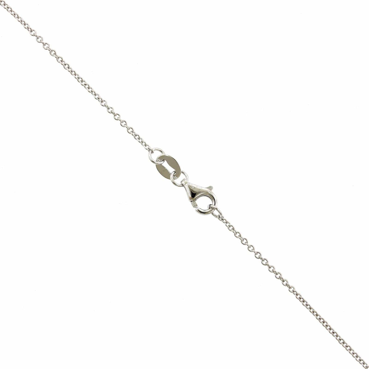 18K White Gold 7 Stone Diamond By The Yard Necklace