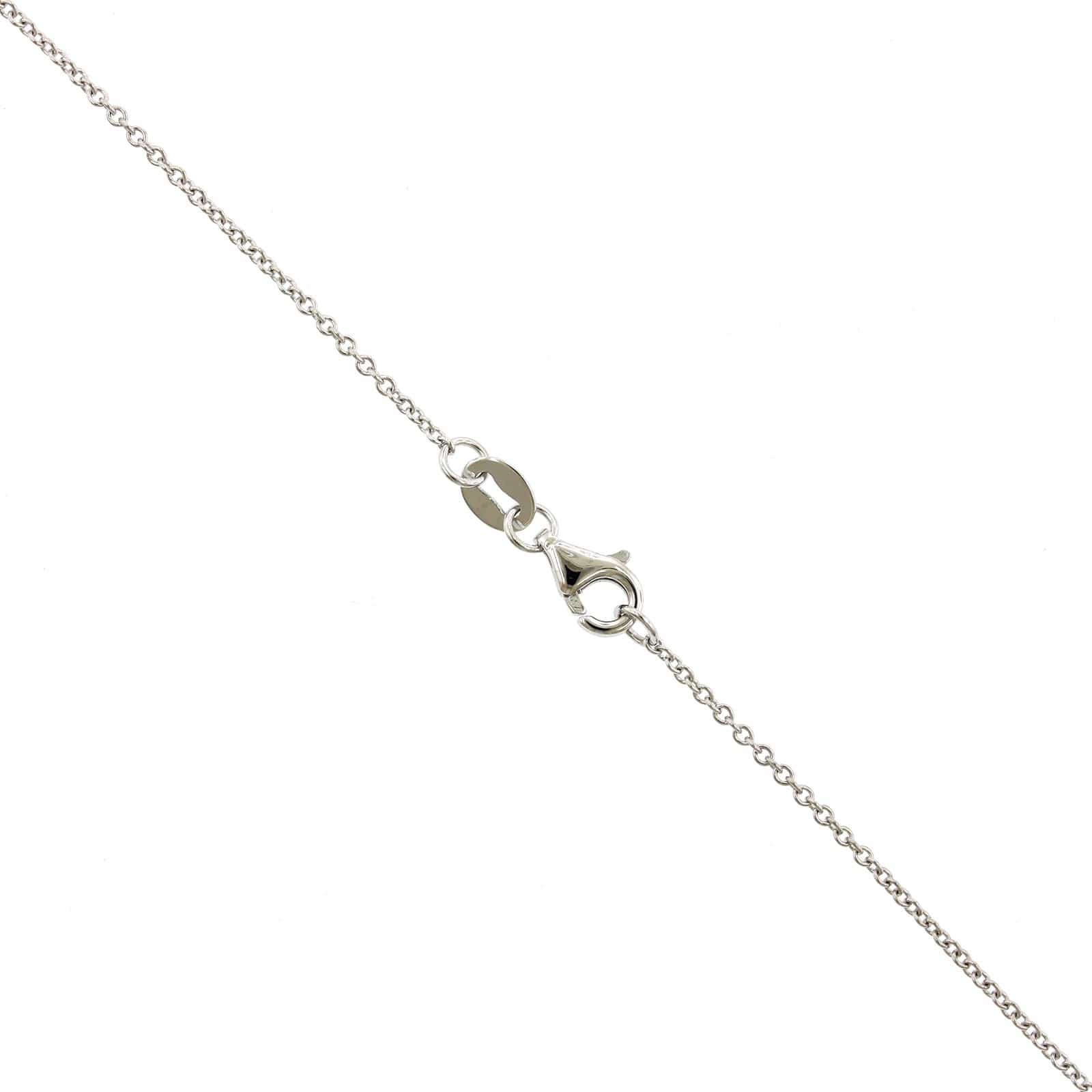 18K White Gold 7 Stone Diamond By The Yard Necklace