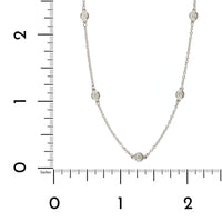 18K White Gold 7 Stone Diamond By The Yard Necklace