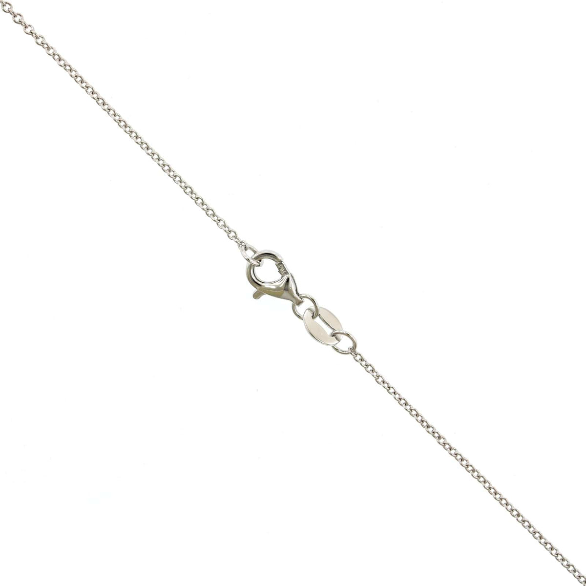 18K White Gold 13 Stone Diamond By The Yard Necklace