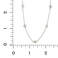 18K White Gold 13 Stone Diamond By The Yard Necklace