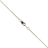 18K White Gold Bezel Set Round Diamond Pendant