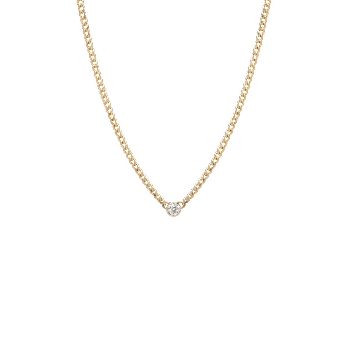 14K Yellow Gold Diamond Necklace