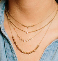 14K Yellow Gold Diamond Necklace