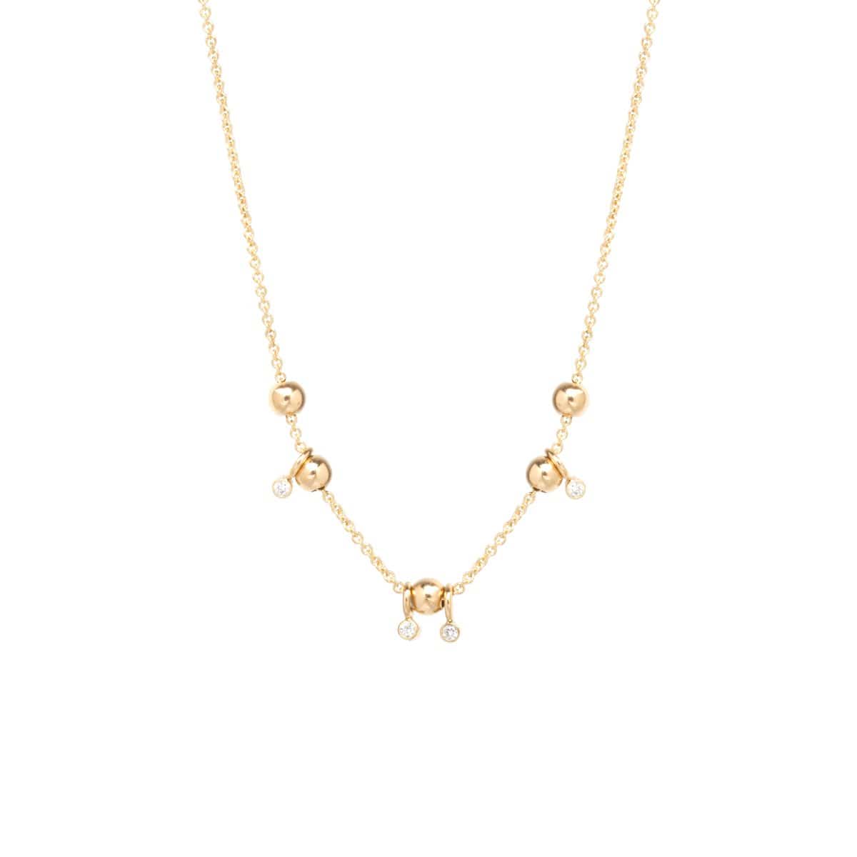 14K Yellow Gold Initial Necklace