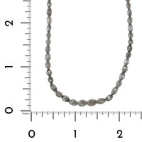 Natural Silver Diamond Graduated Briolette Hank Necklace
