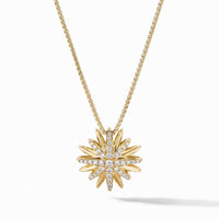 Starburst Pendant Necklace in 18K Yellow Gold with Diamonds
