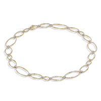 Marrakech Onde 18K Yellow and White Gold Open Link Necklace