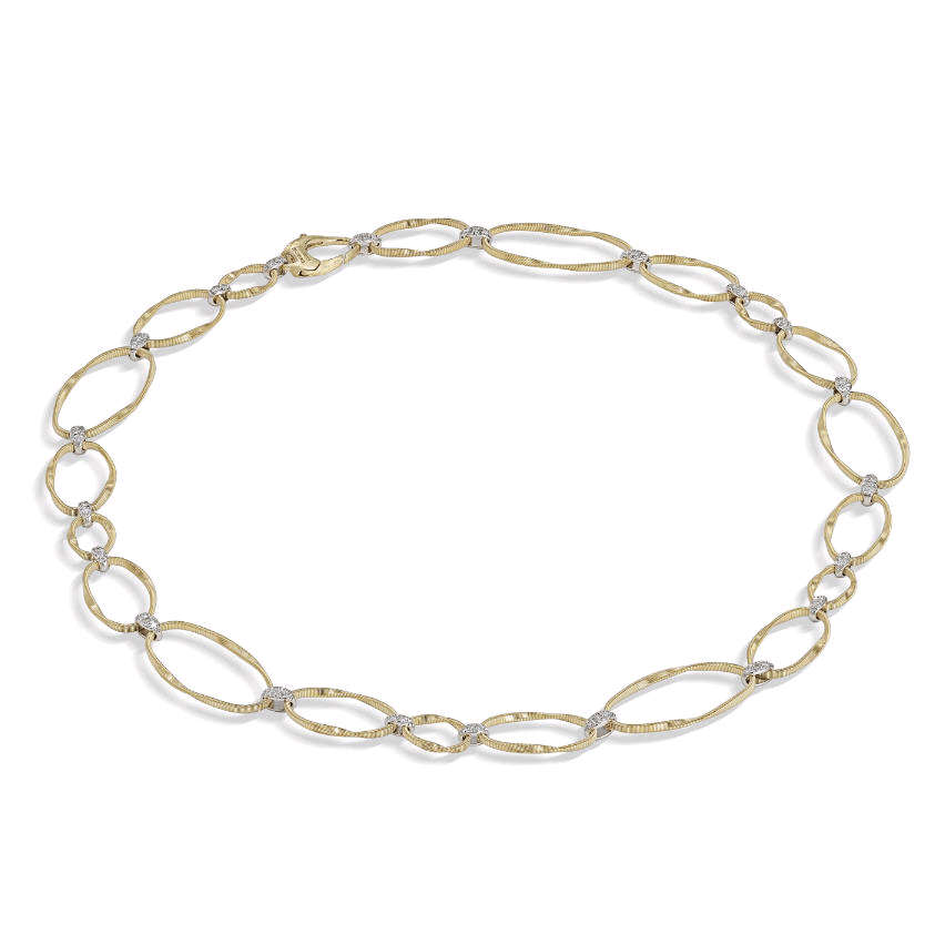 Marrakech Onde 18K Yellow and White Gold Open Link Necklace
