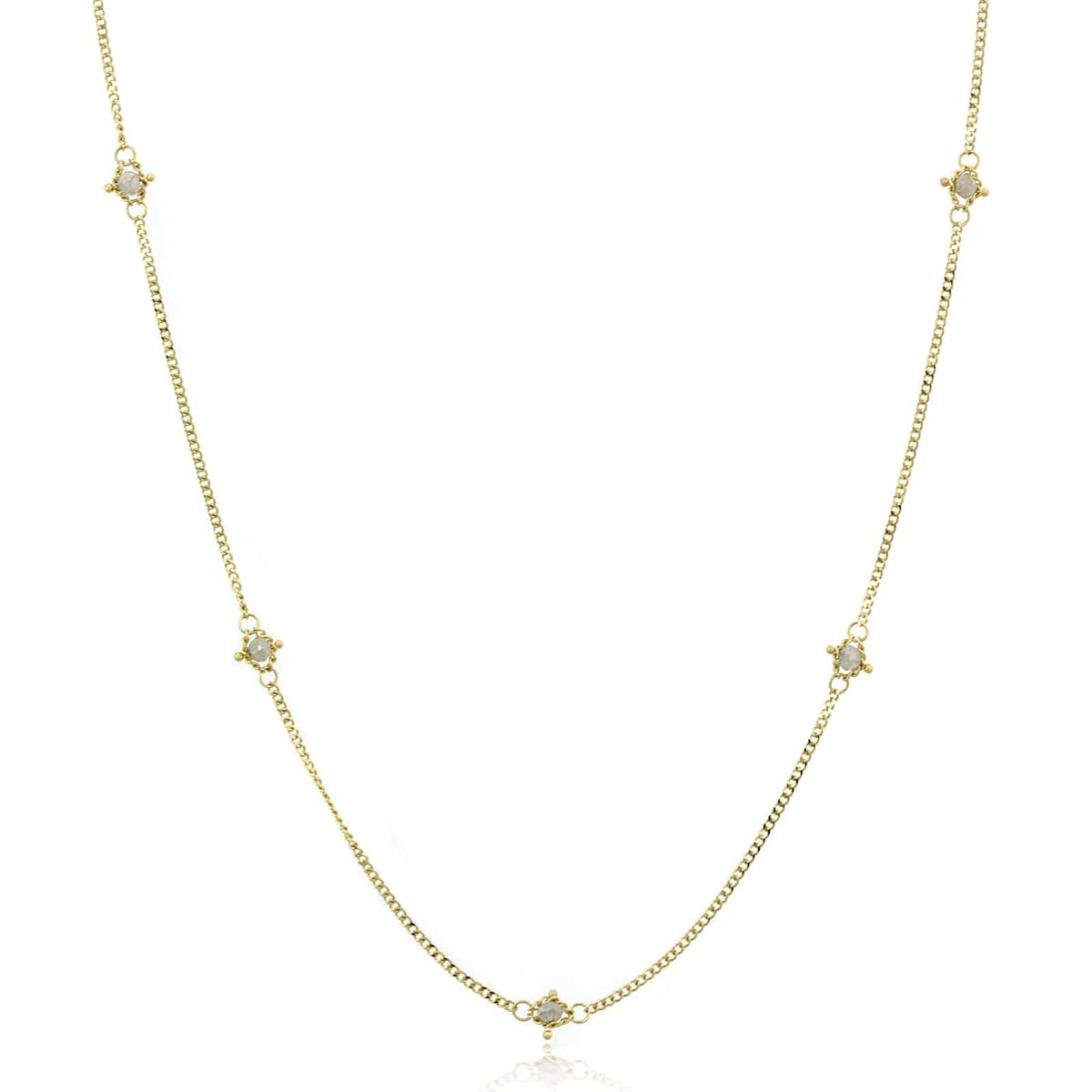 Amali 18K Yellow Gold Diamond Slice Station Necklace