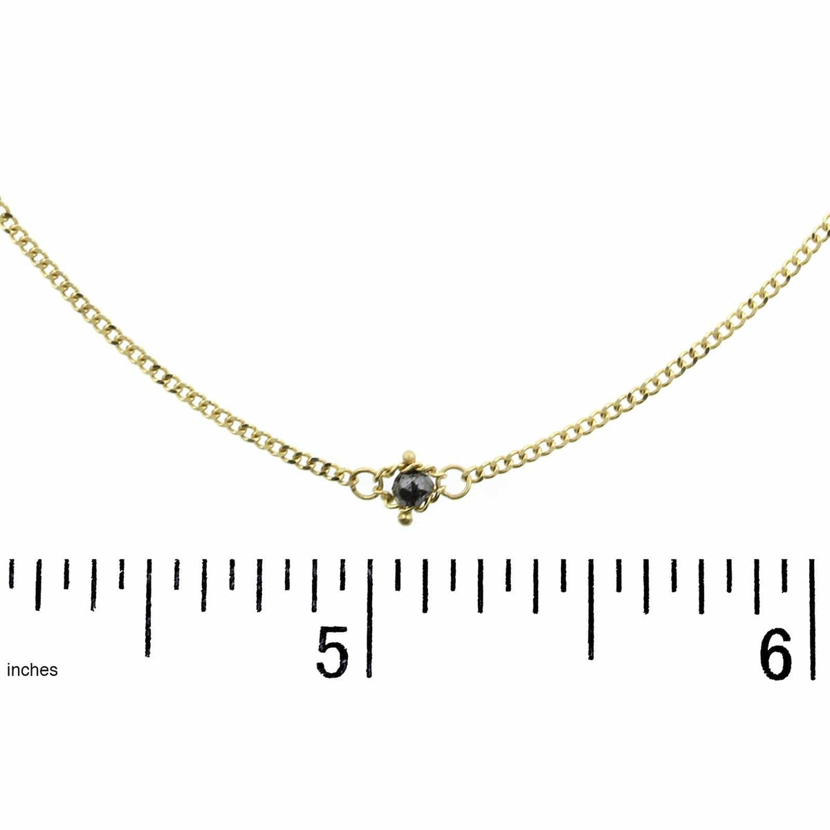 Amali 18K Yellow Gold Black Diamond Station Necklace