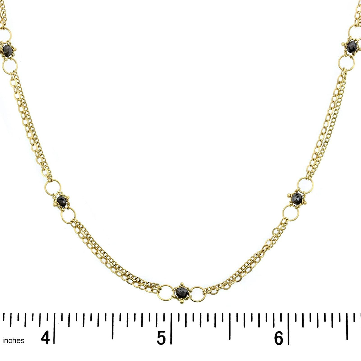 Amali 18K Yellow Gold Black Diamond Necklace