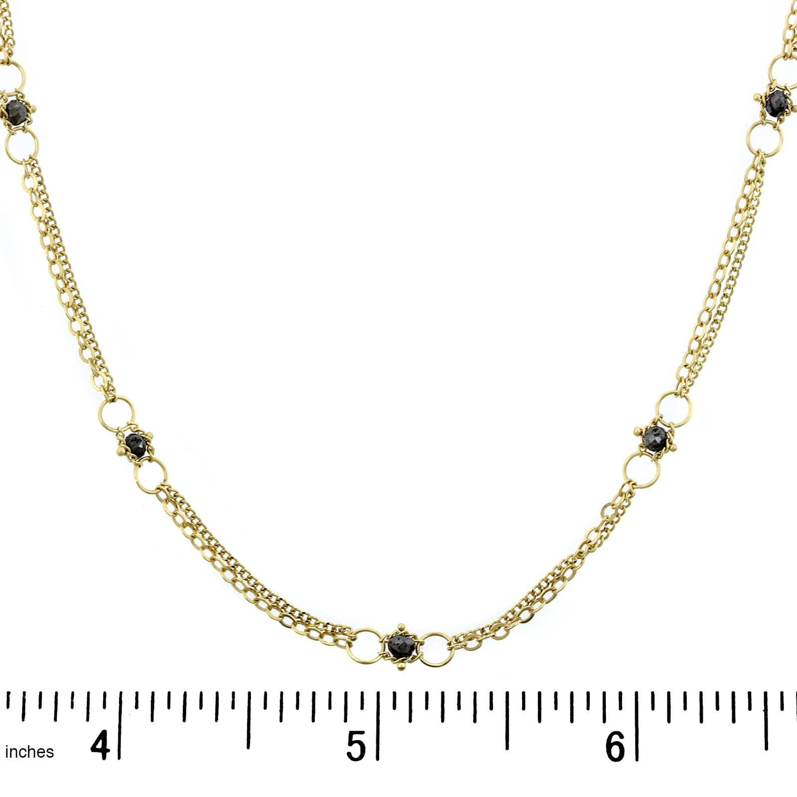 Amali 18K Yellow Gold Black Diamond Necklace