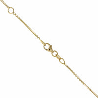18K Yellow Gold Diamond Curve Bar Necklace