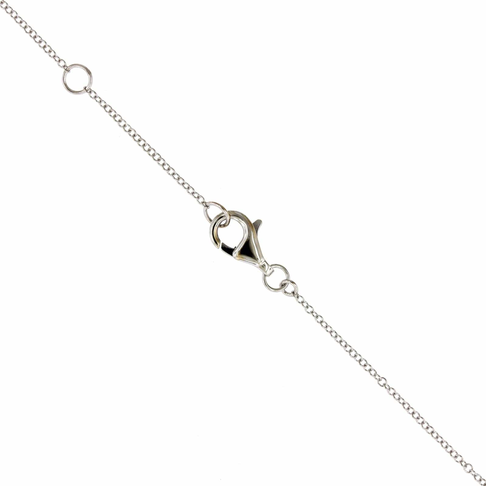 18K White Gold Diamond Flower Pendant