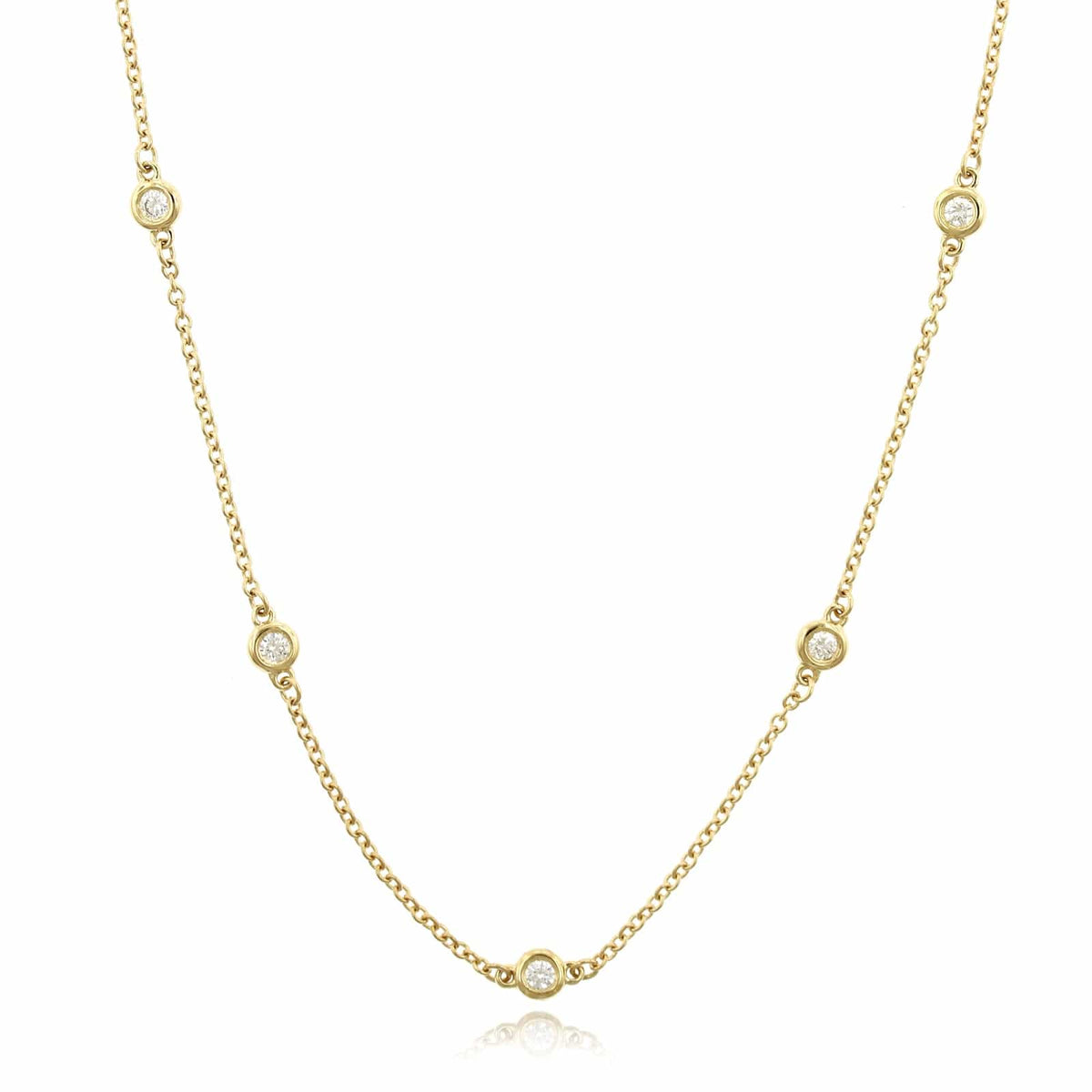 18K Yellow Gold Diamond by the Yard Necklace