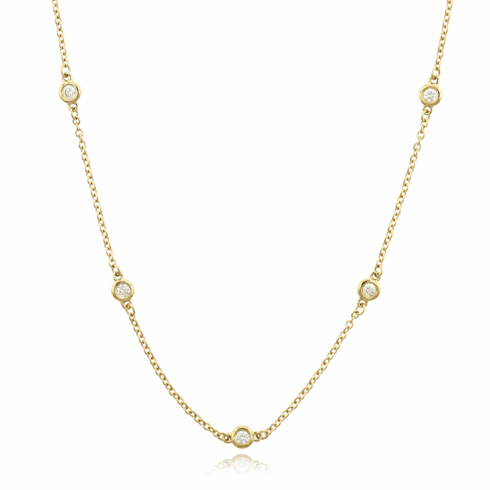 18K Yellow Gold Diamond by the Yard Necklace