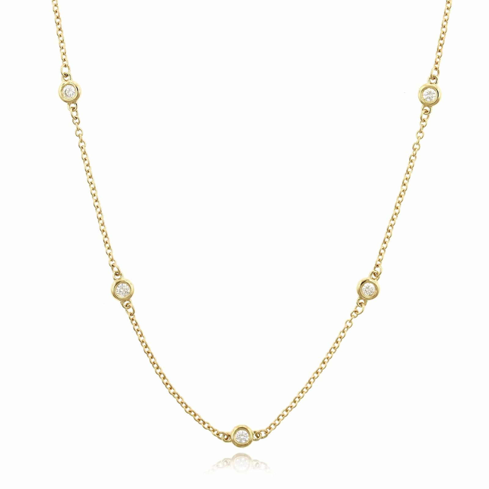 18K Yellow Gold Diamond by the Yard Necklace