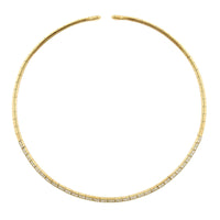 18K Yellow Gold Pave Diamond Collar Necklace