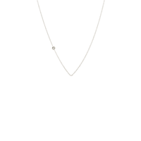 14K White Gold Floating Diamond Necklace