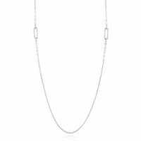 18K White Gold Diamond Necklace