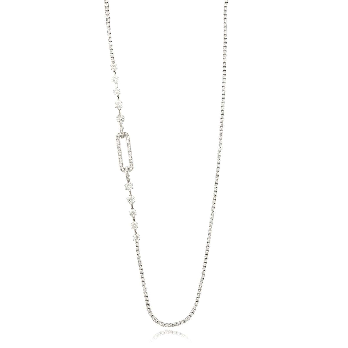 18K White Gold Diamond Necklace