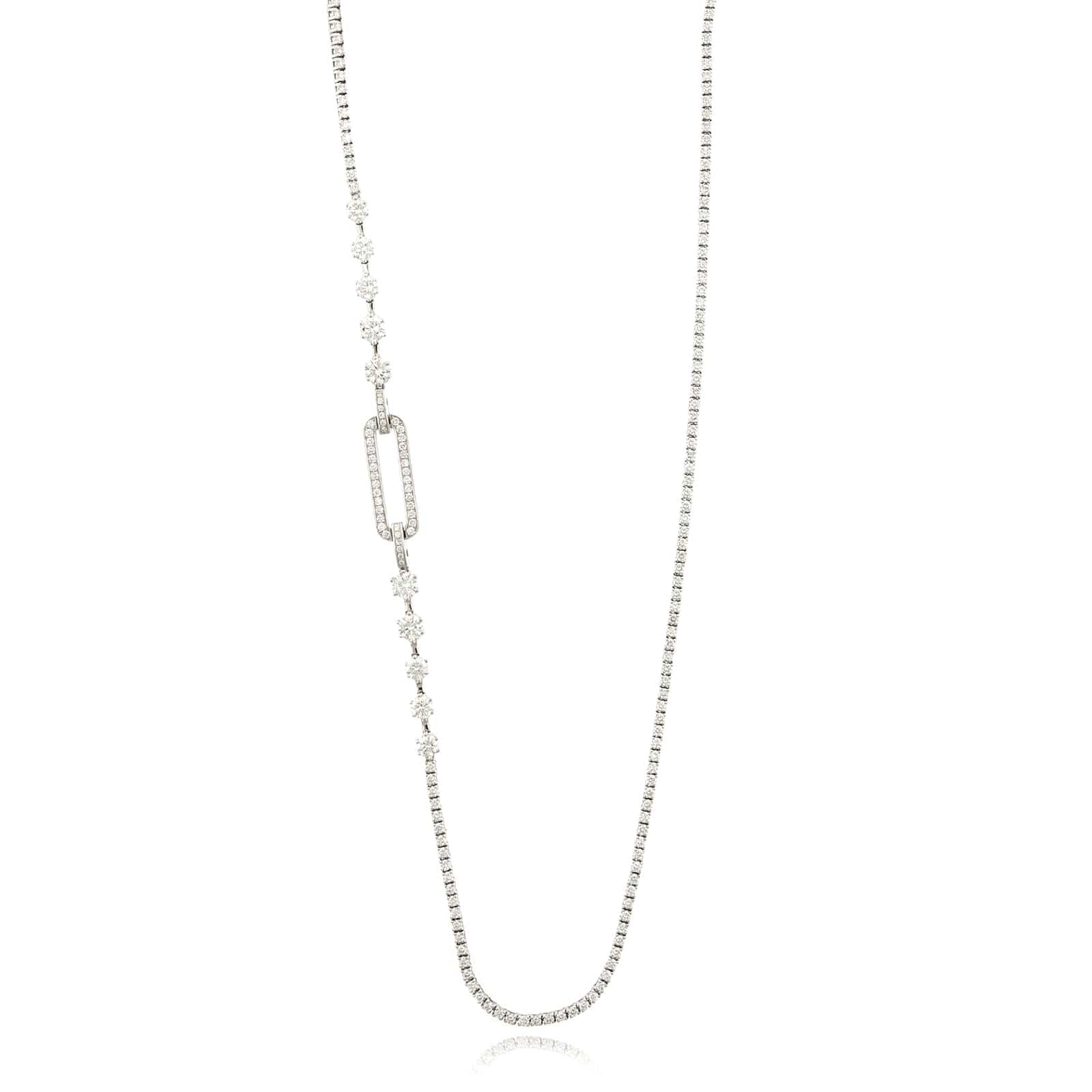 18K White Gold Diamond Necklace