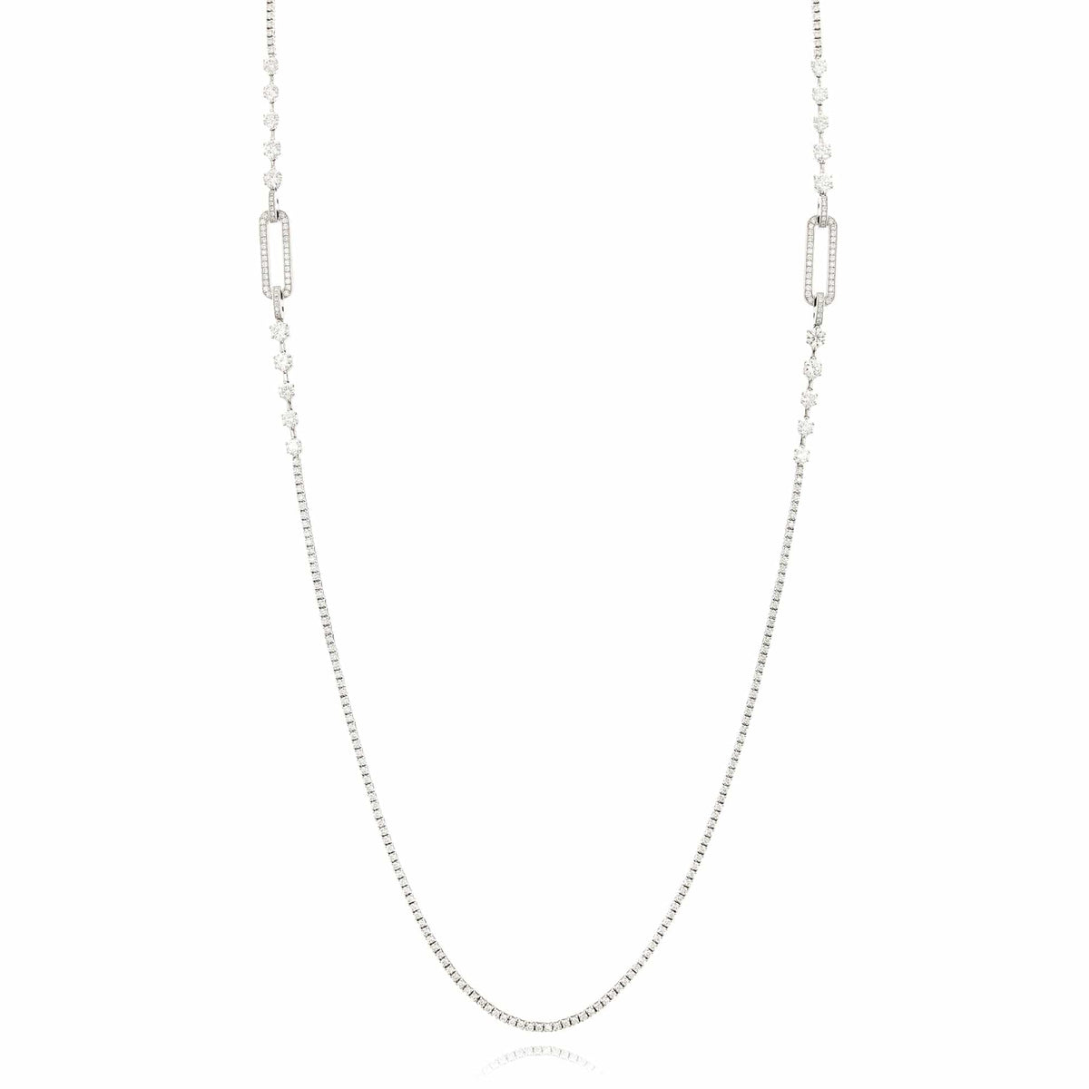 18K White Gold Diamond Necklace
