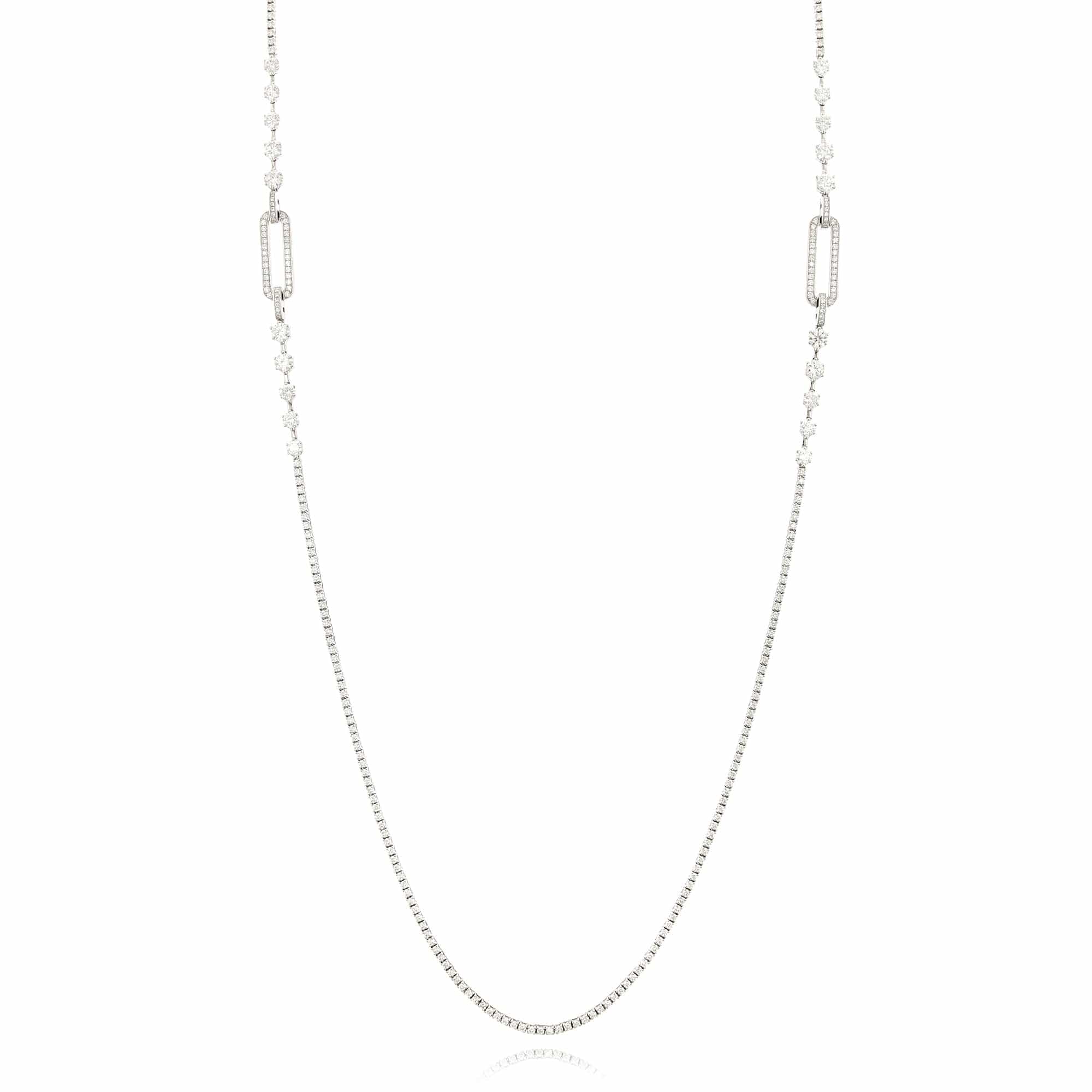 18K White Gold Diamond Necklace