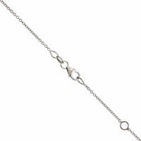 18K White Gold Curve Bar Diamond Necklace