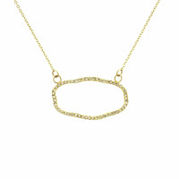 18K Yellow Gold Champagne Diamond Necklace