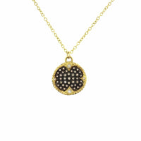 18K Yellow Gold Champagne Diamond Necklace