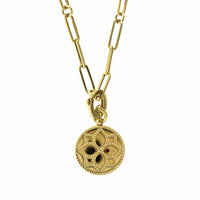 Roberto Coin 18K Yellow Gold Venetian Diamond Medal Necklace