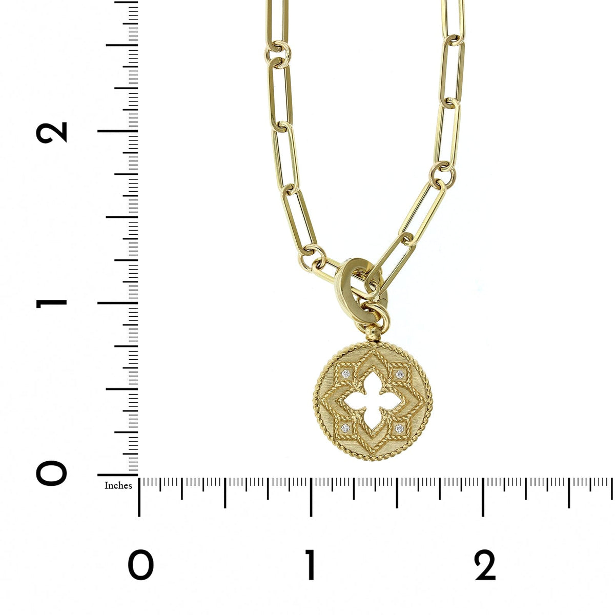 Roberto Coin 18K Yellow Gold Venetian Medallion Diamond Necklace
