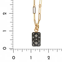 Roberto Coin 18K Rose Gold Venetian Medallion Black Diamond Necklace
