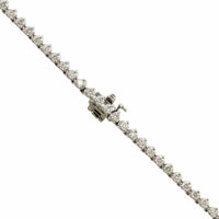 14K White Gold Diamond Graduated Line Necklace