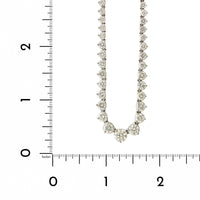 14K White Gold Diamond Graduated Line Necklace