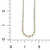 14K White Gold Diamond Graduated Line Necklace