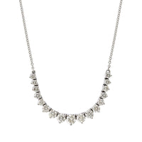 18K White Gold Graduated Diamond Flexible Necklace