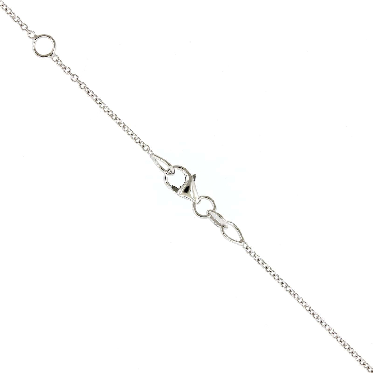 18K White Gold Graduated Diamond Flexible Necklace