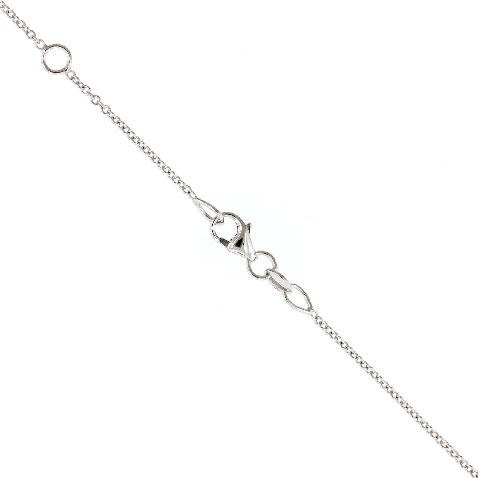18K White Gold Graduated Diamond Flexible Necklace